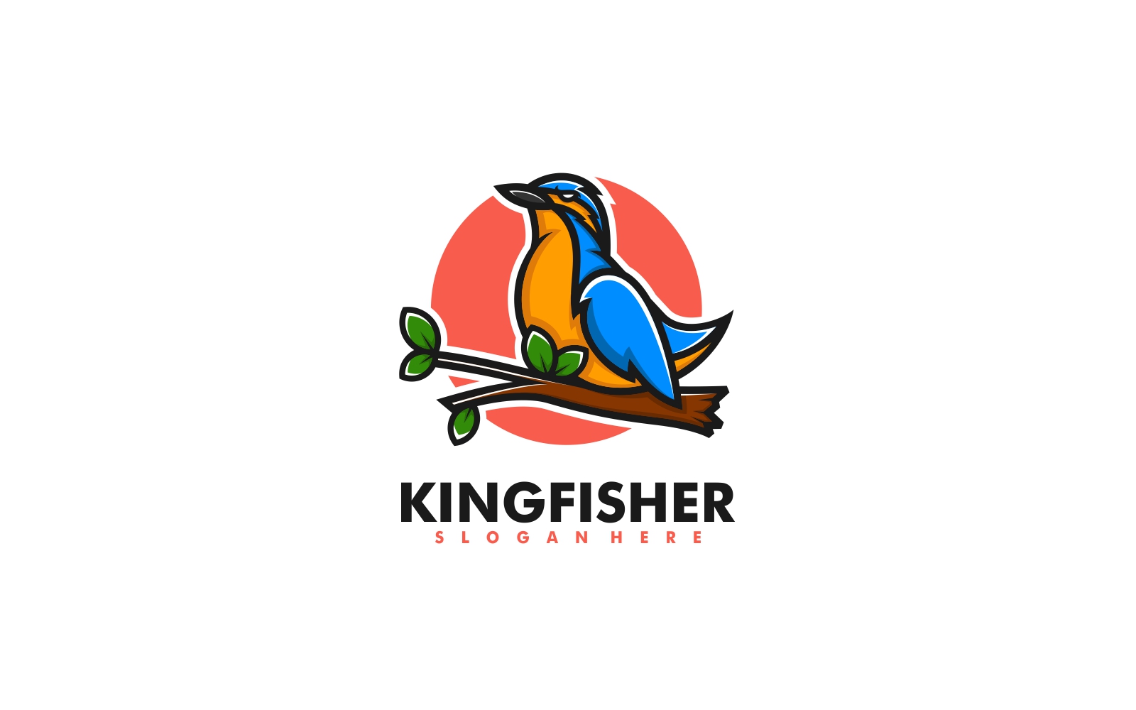 Kingfisher Simple Mascot Logo Style