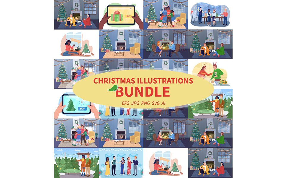 Christmas Illustrations Bundle