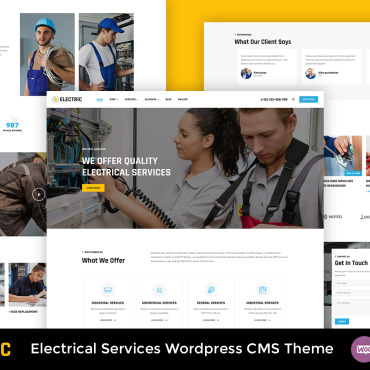 Energy Electricity WordPress Themes 255622