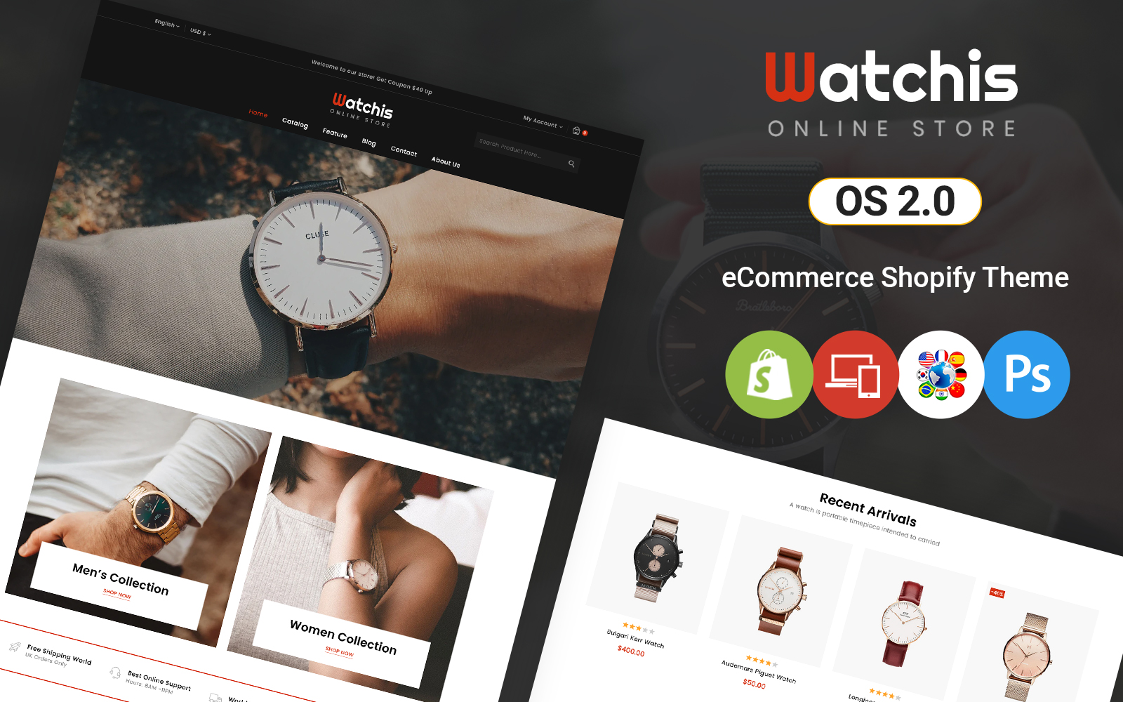 Watchis - Watch and Jewelry Store Shopify Theme
