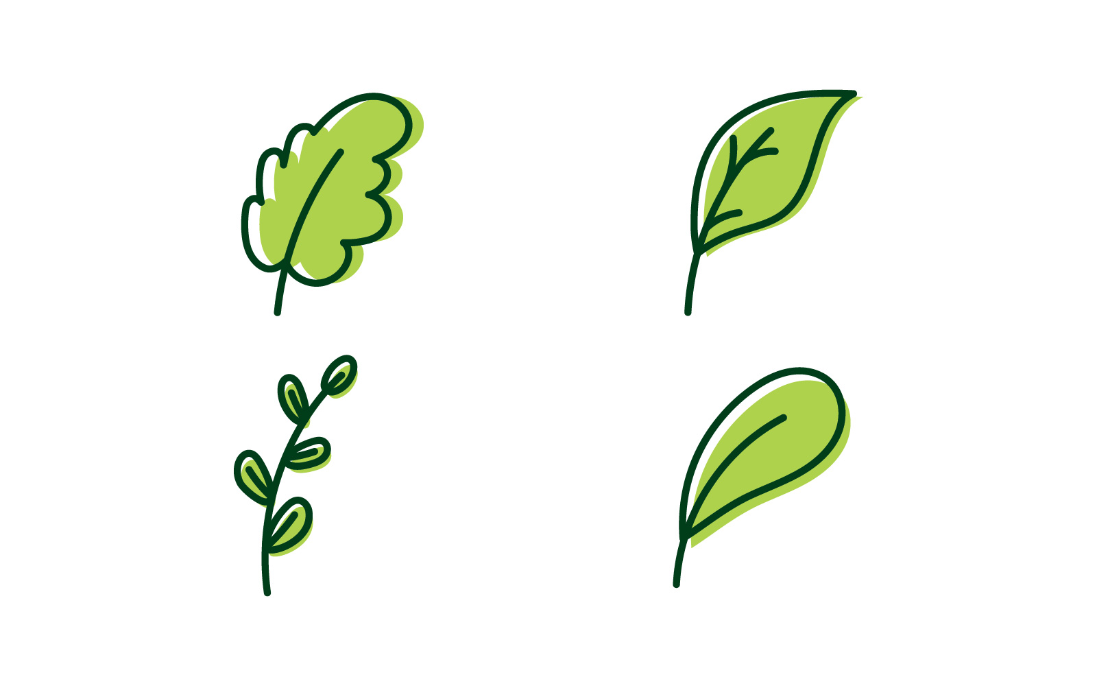 Green Leaf Logo Vector Symbol V3