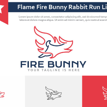 Fire Bunny Logo Templates 255708