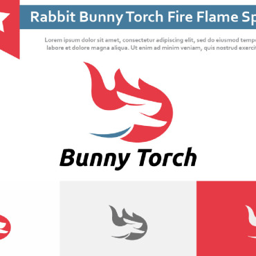 Bunny Torch Logo Templates 255715