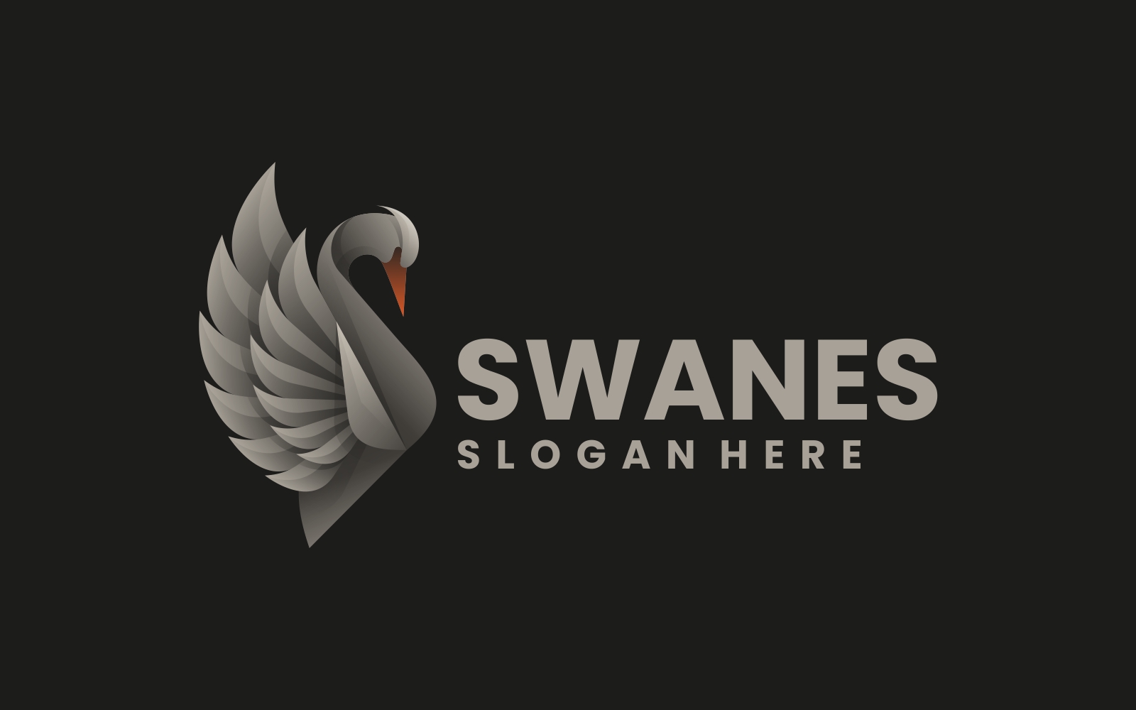 Swan Gradient Logo Designs