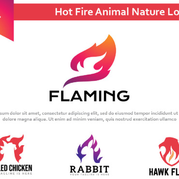 Flame Eagle Logo Templates 255735