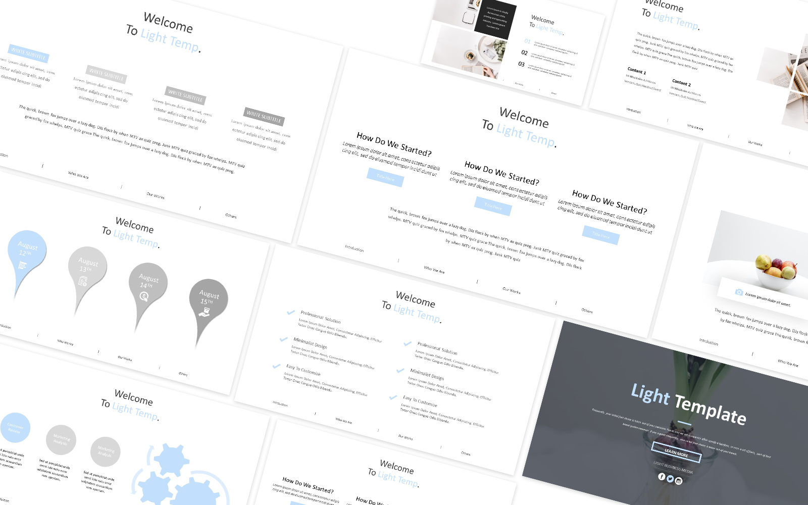 Light Business Media Google Slides Template