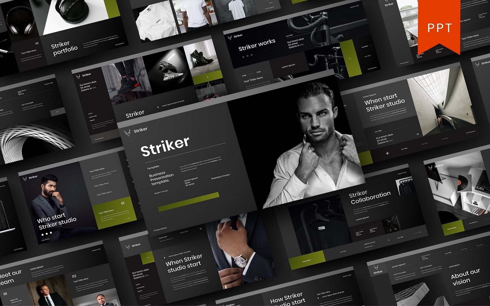Striker –Business PowerPoint Template