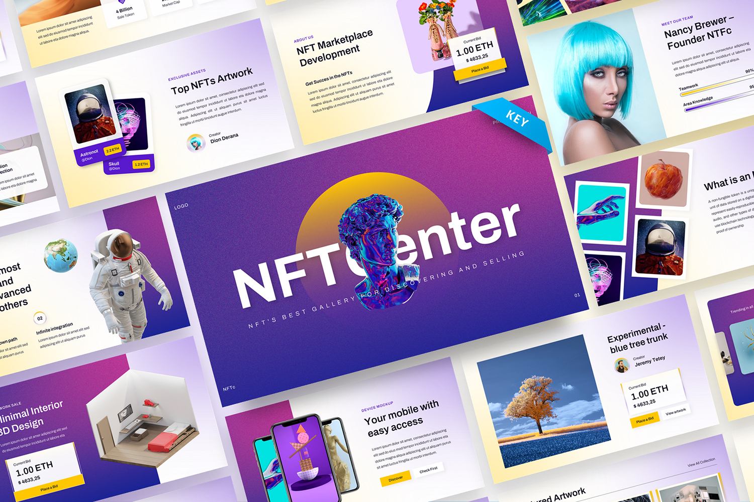 NFTcenter - NFT Creative Digital Assets Keynote Template