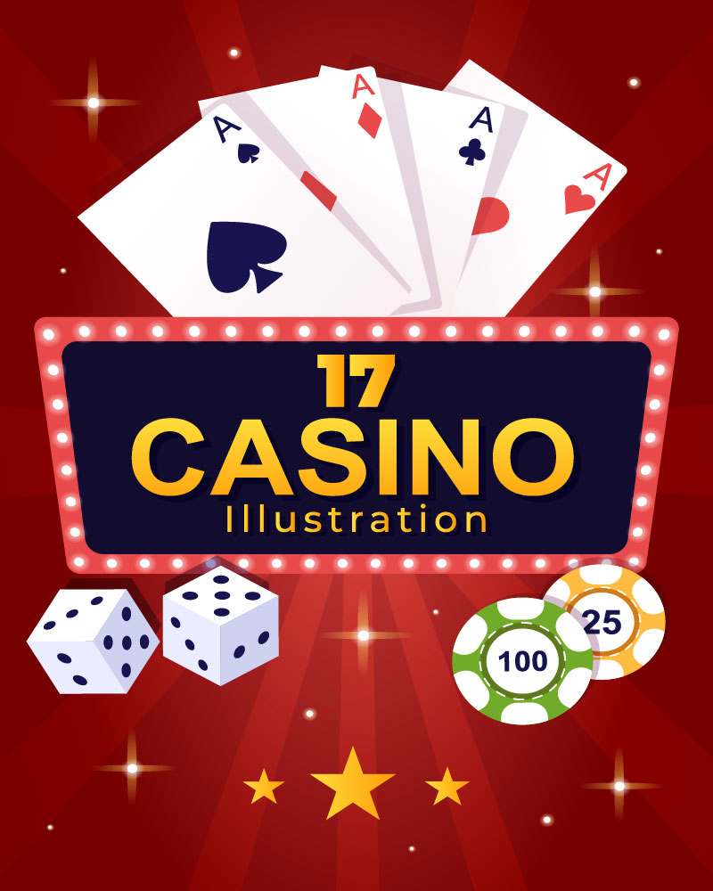 17 Casino Design Cartoon Illustration