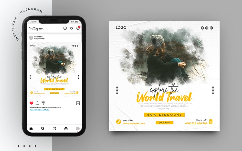 Travel & Tour Agency Promotion Instagram Post Design