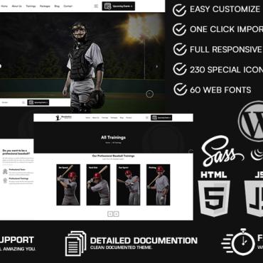 Championship Baseball WordPress Themes 255991
