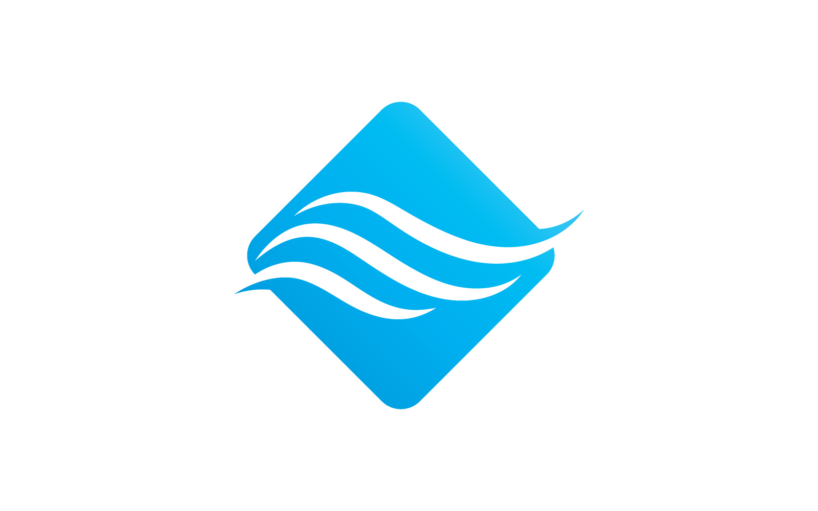 Water Wave Logo Vector Symbol V8