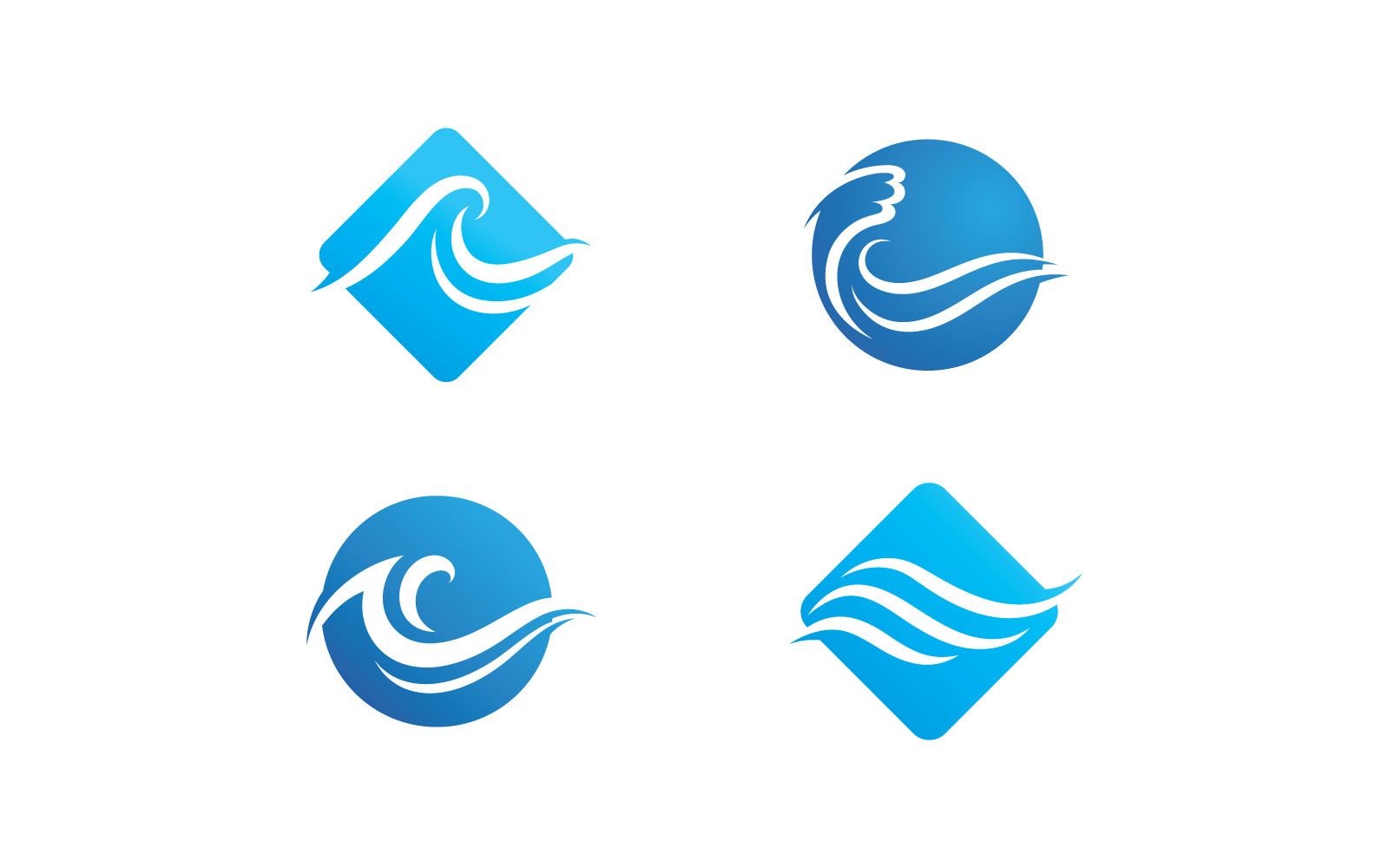 Water Wave Logo Vector Symbol V10