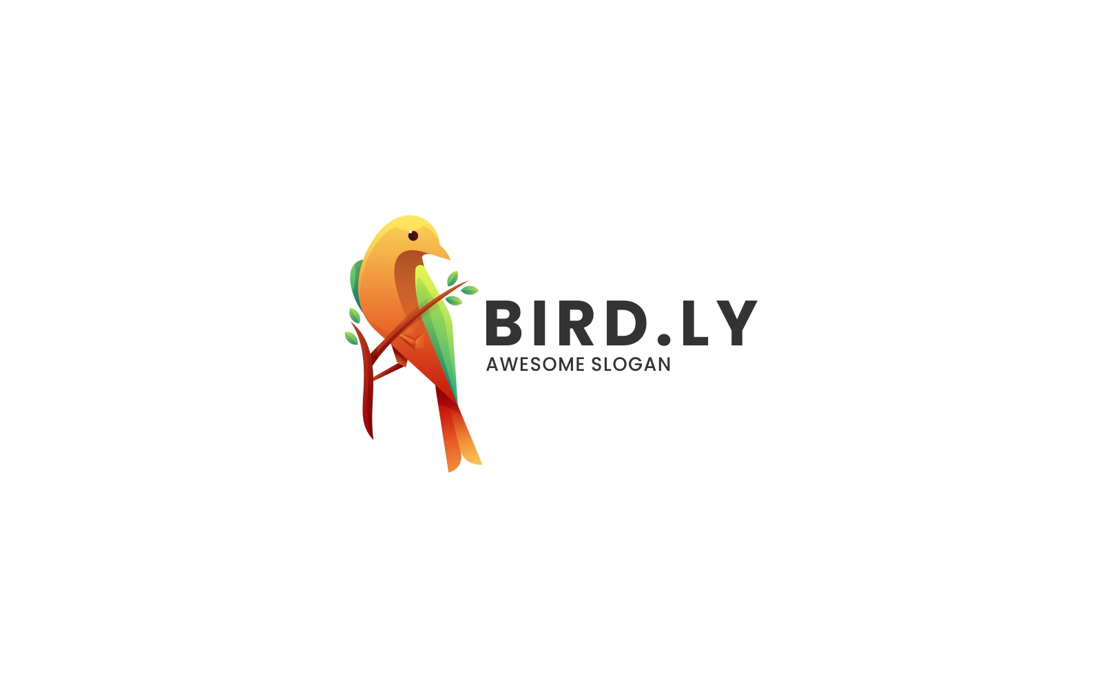 Vector Bird Gradient Colorful Logo Style
