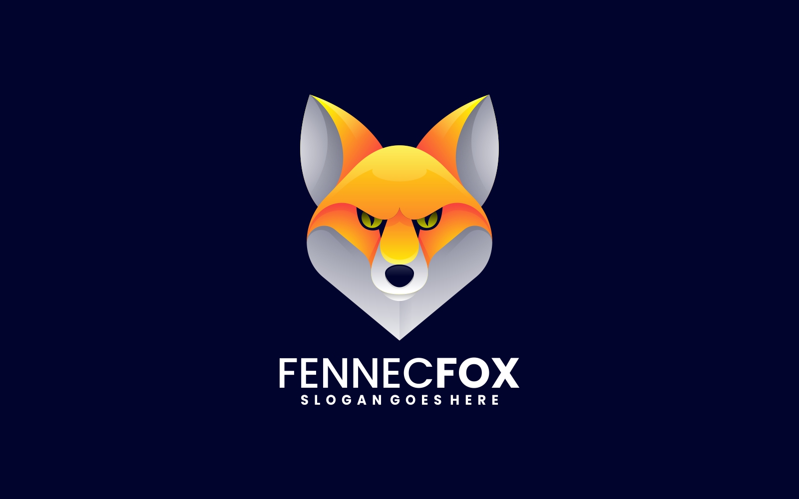 Fennec Fox Gradient Logo Design