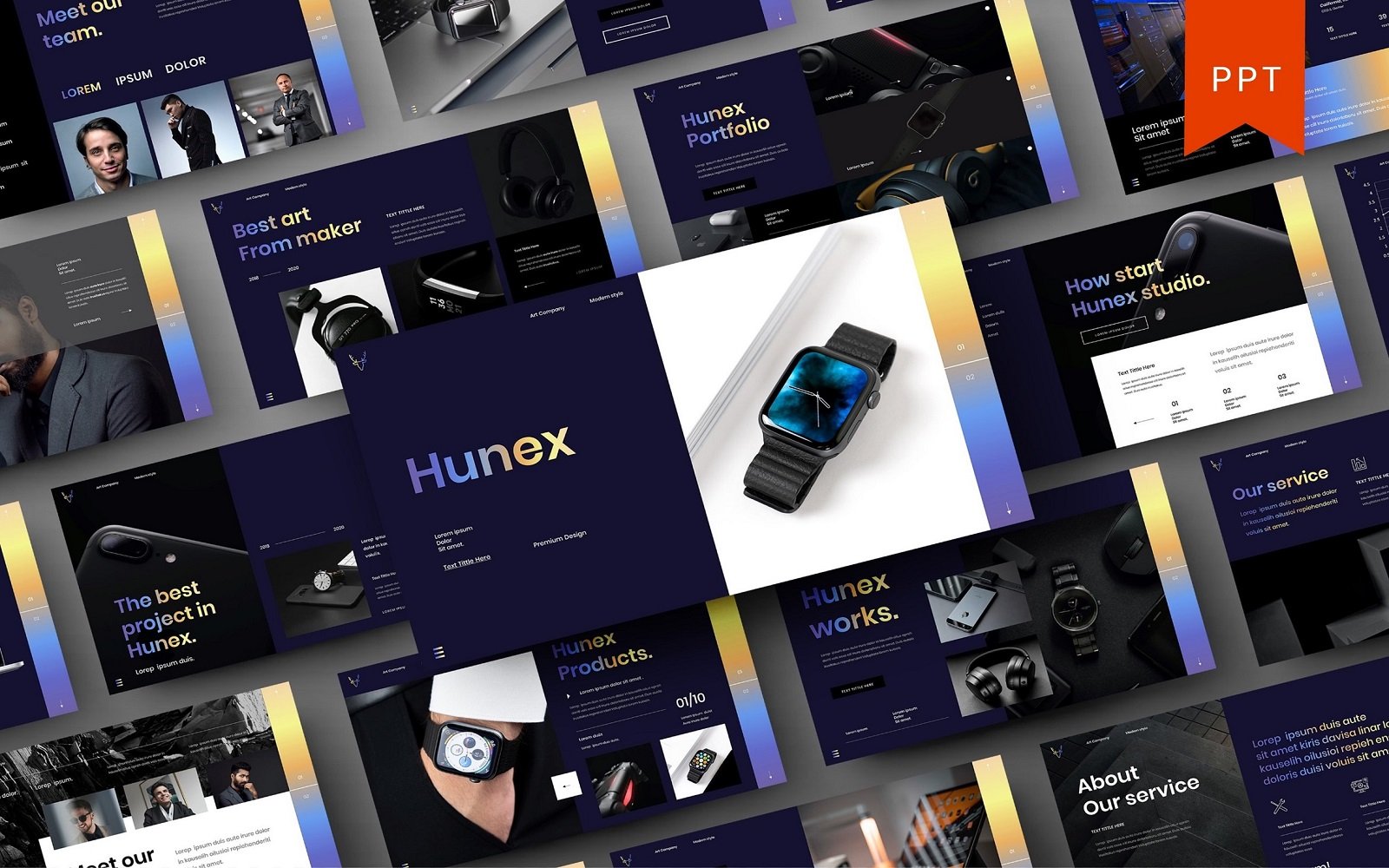 Hunex –Business PowerPoint Template