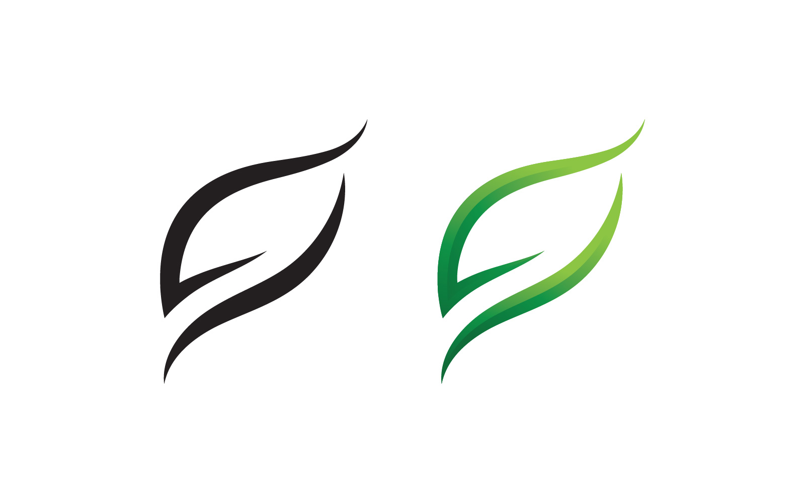 Green Leaf Nature Vector Logo Design Template V3