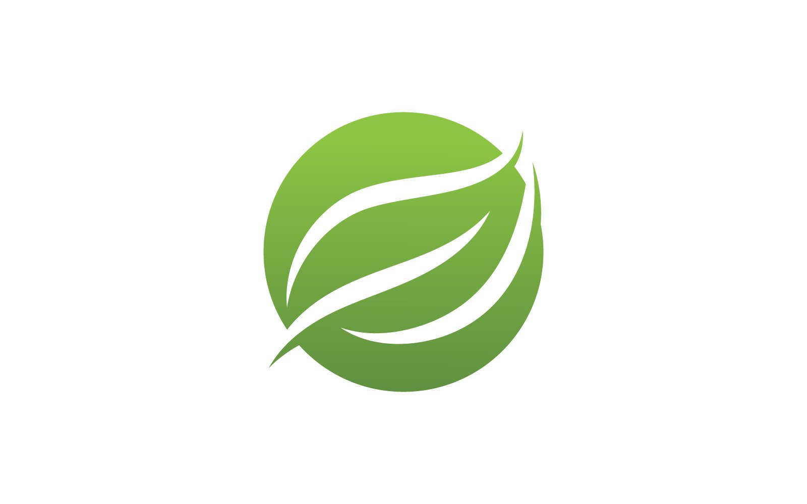 Green Leaf Nature Vector Logo Design Template V10