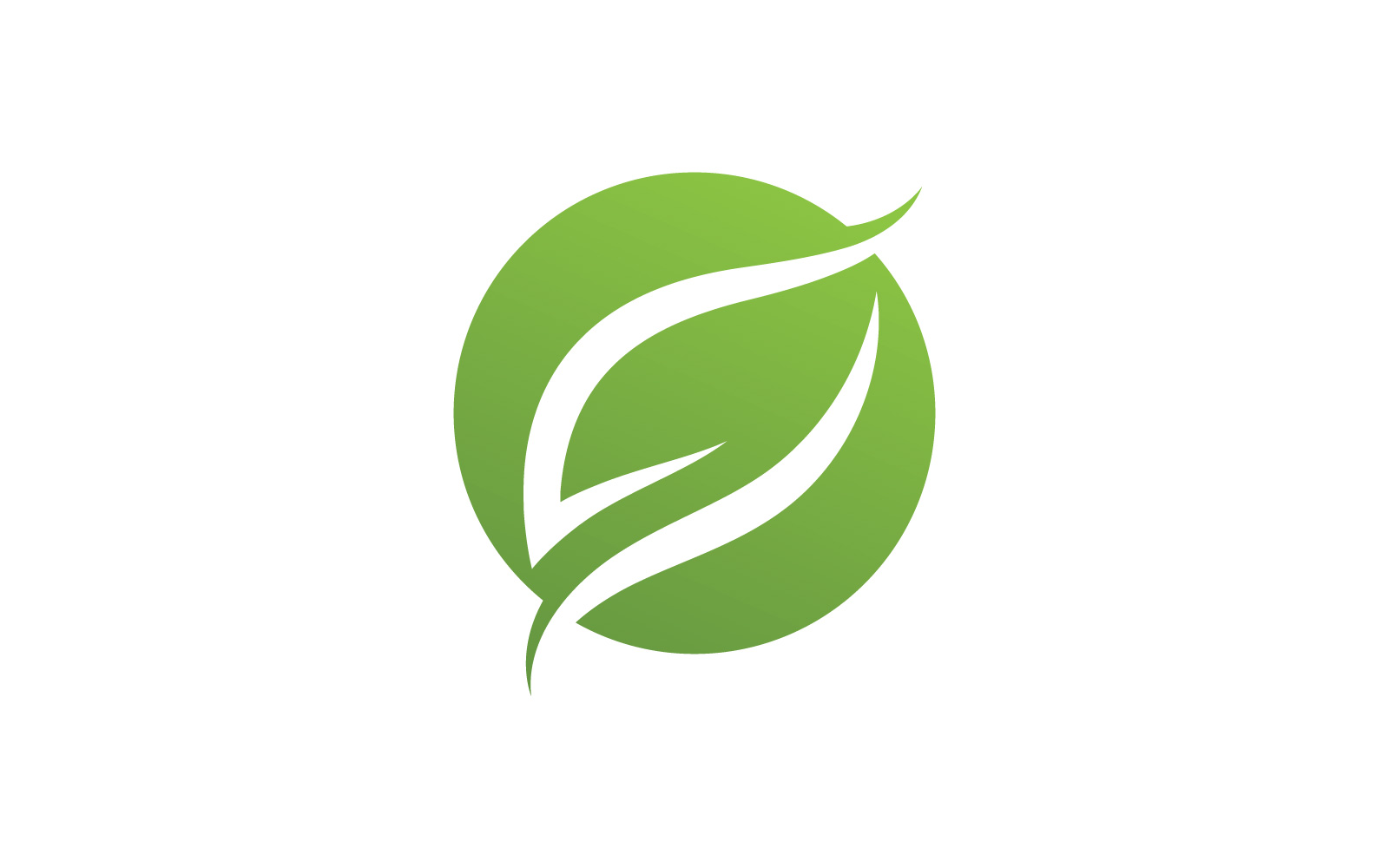 Green Leaf Nature Vector Logo Design Template V14