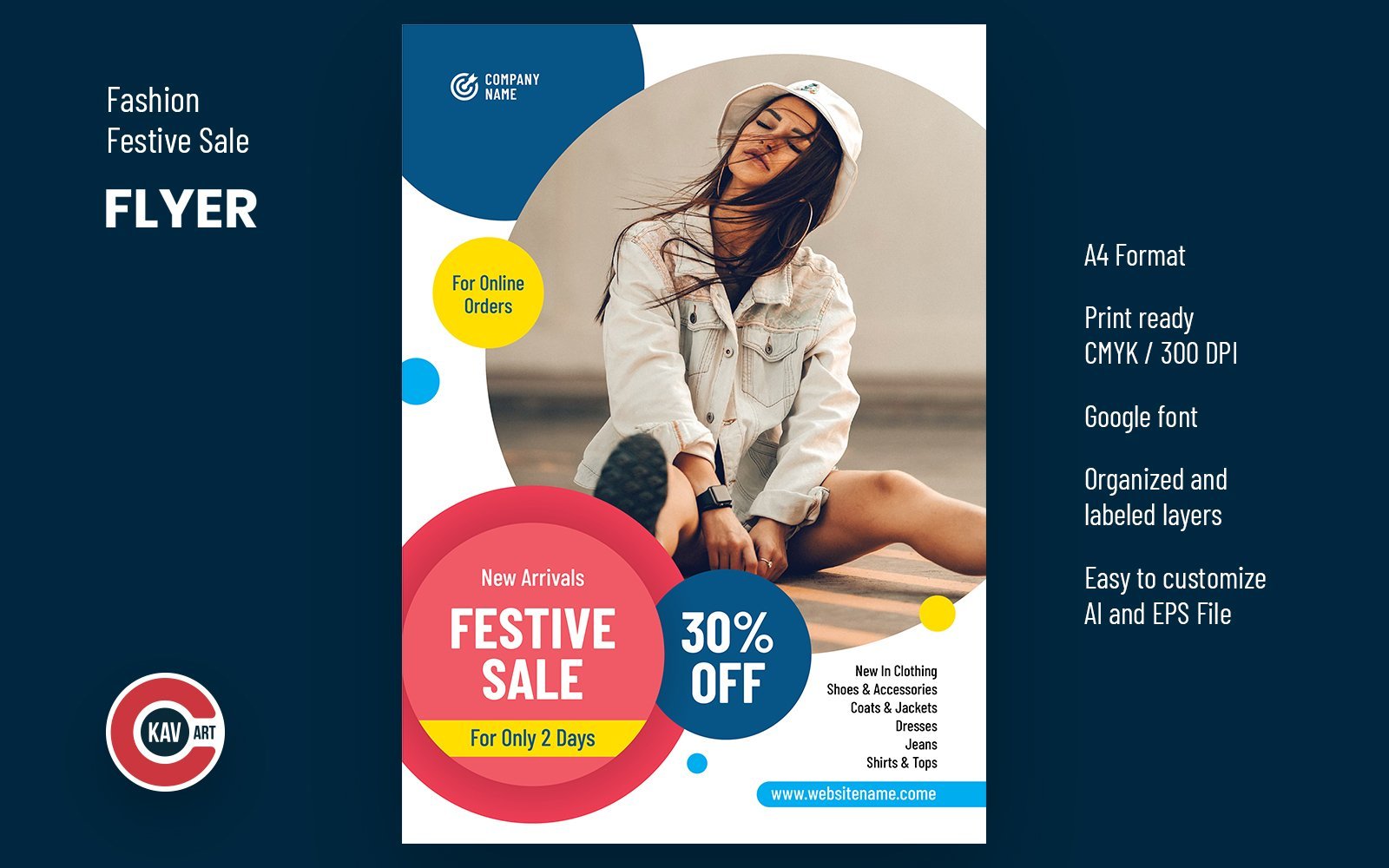 Fashion Festive Sale Flyer Template