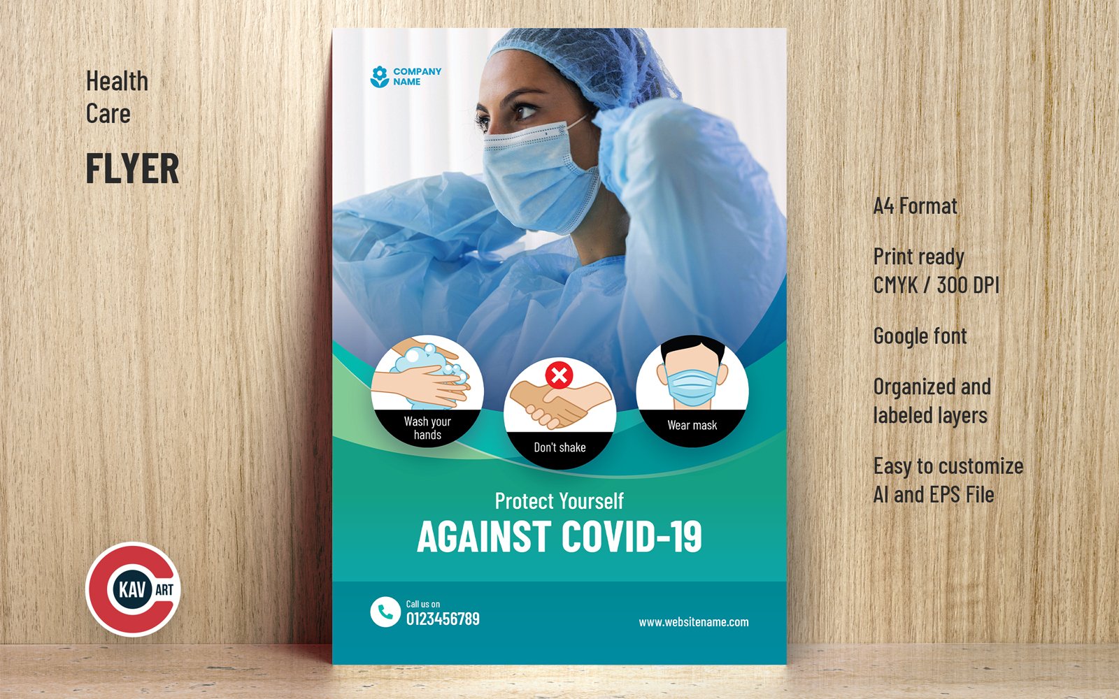 Covid Health Care Flyer Template