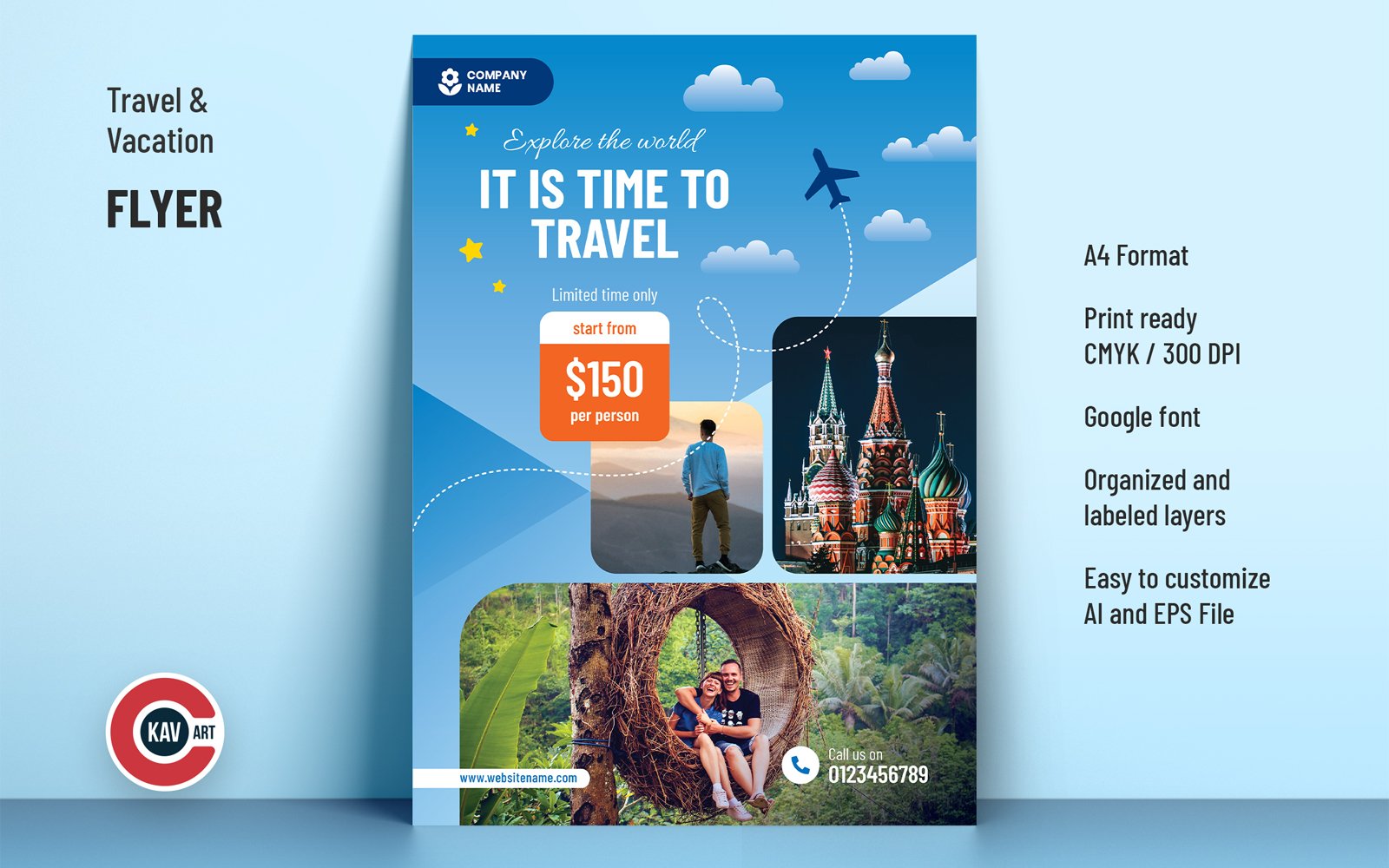 Travel & Vacation Flyer Template