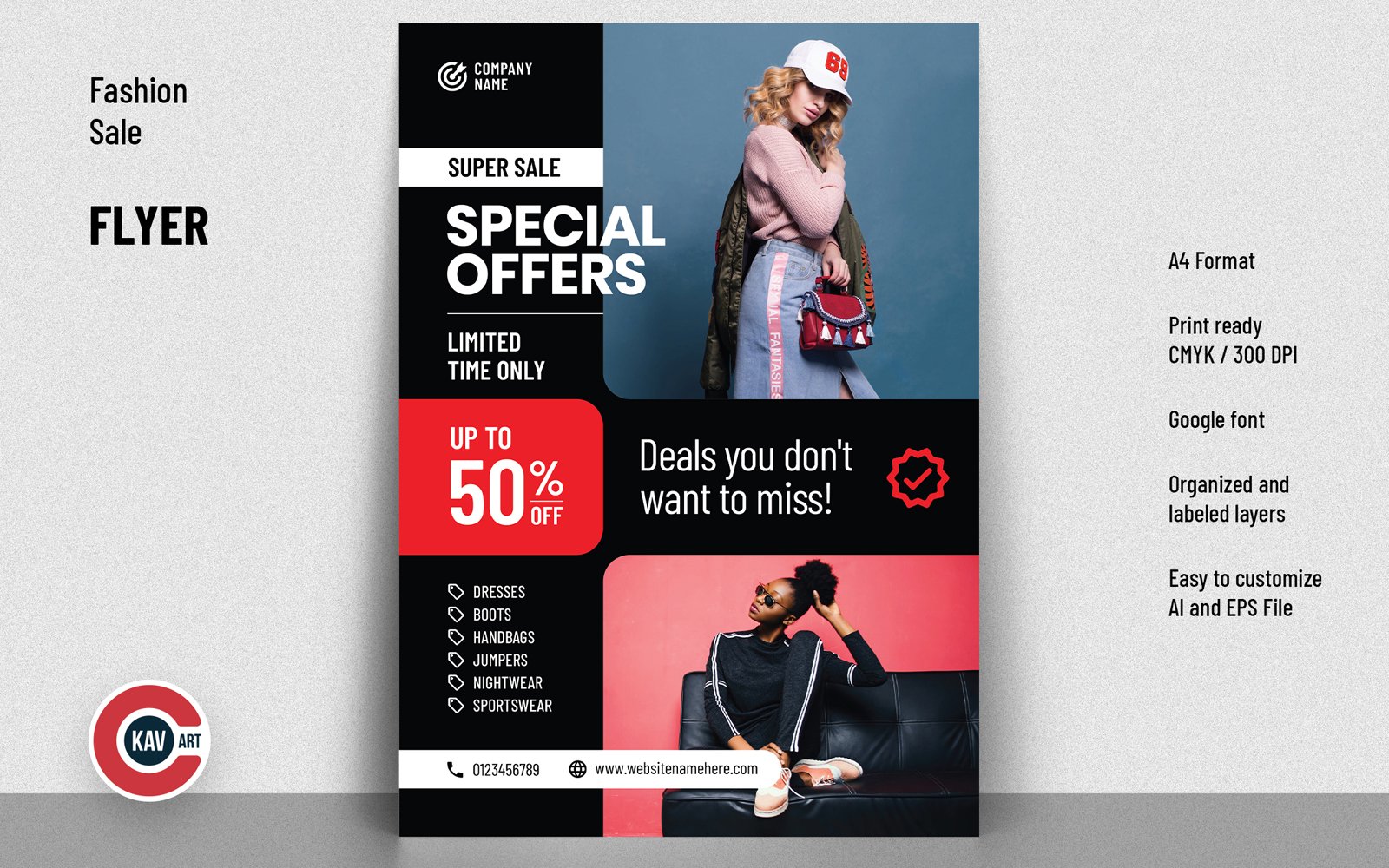 Flyer Template For Fashion Special Offers