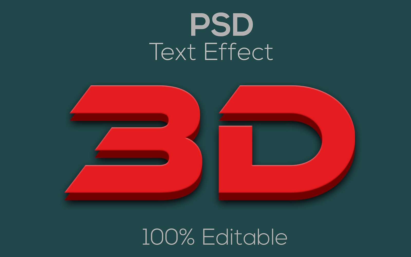 3D | Modern 3D Editable Psd Text Effect