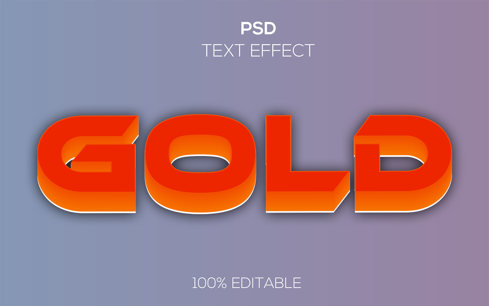 Gold | Modern 3d Gold Psd Text Effect