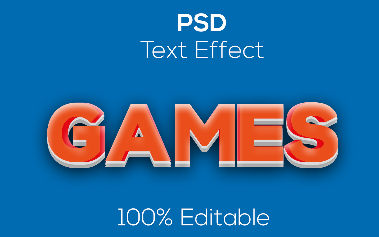 Games | Editable Games Psd Text Effect