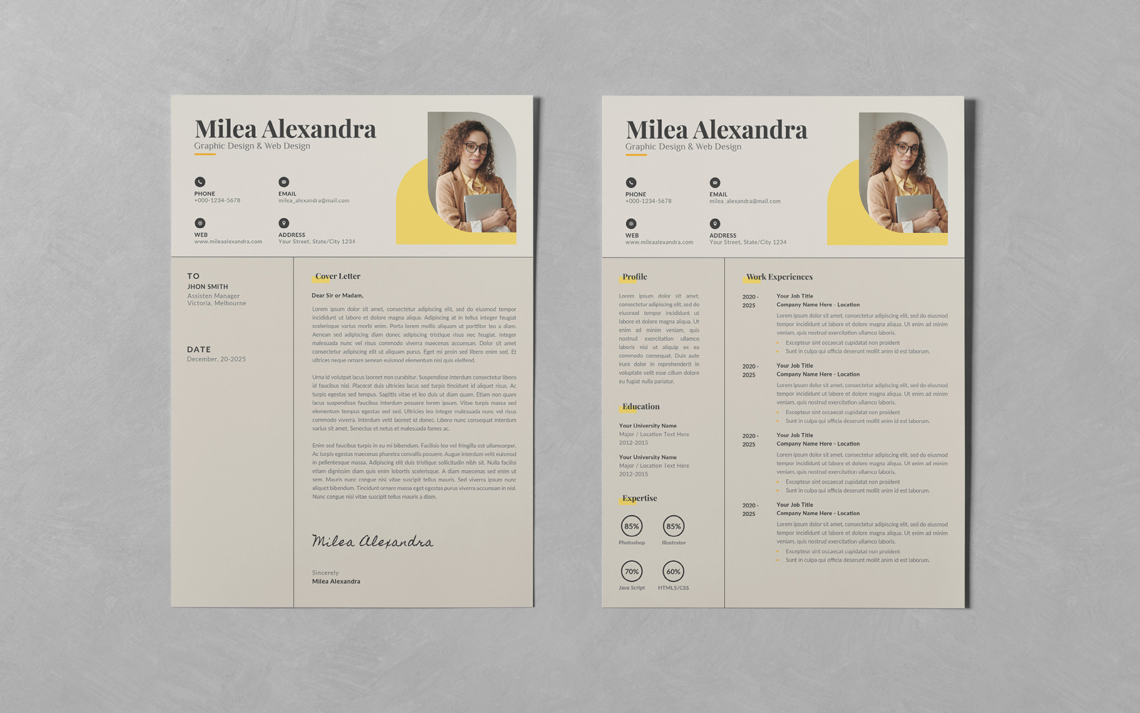 Classic Resume/CV PSD Templates