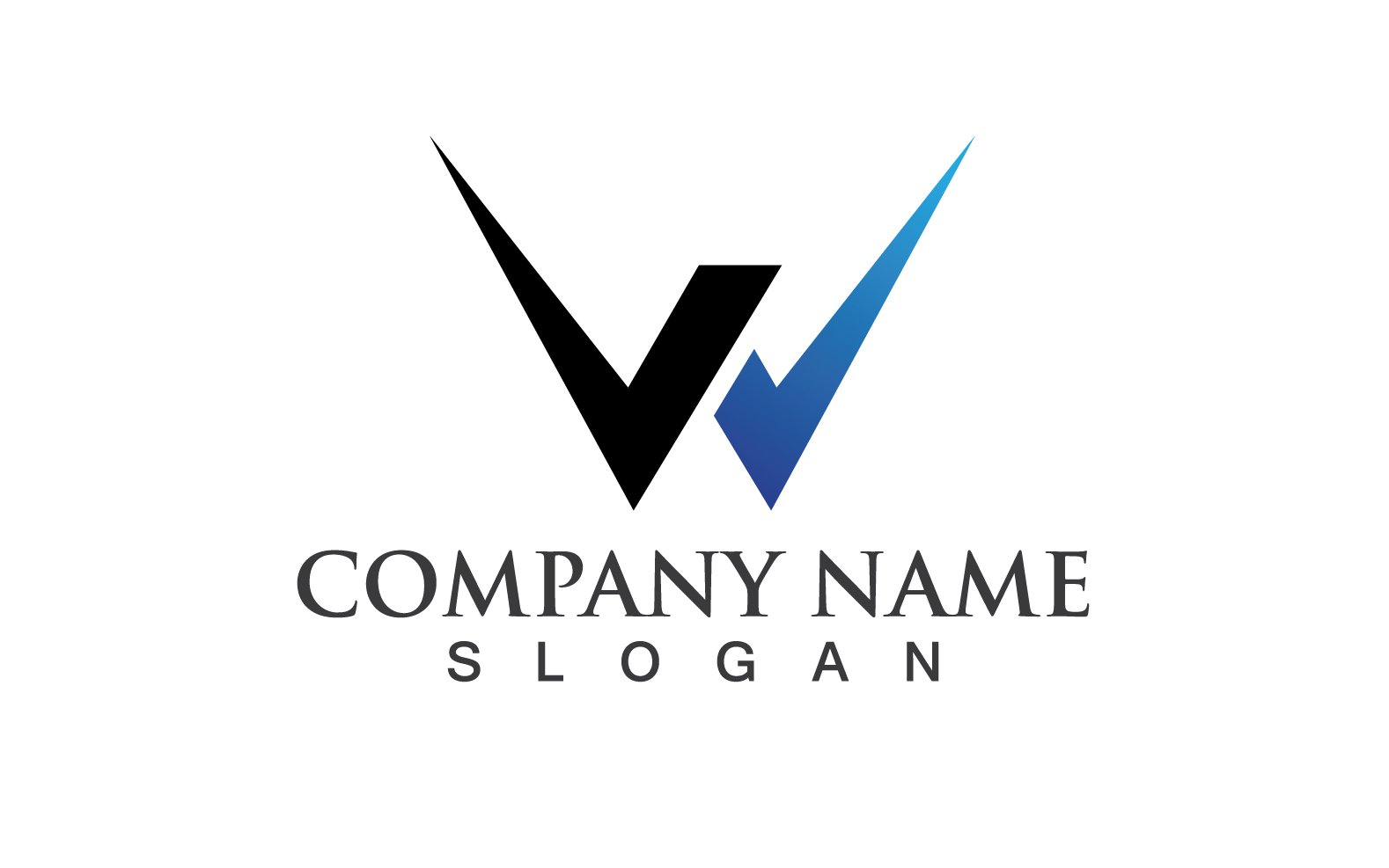 W Letter Initial Logo Vector Design V15