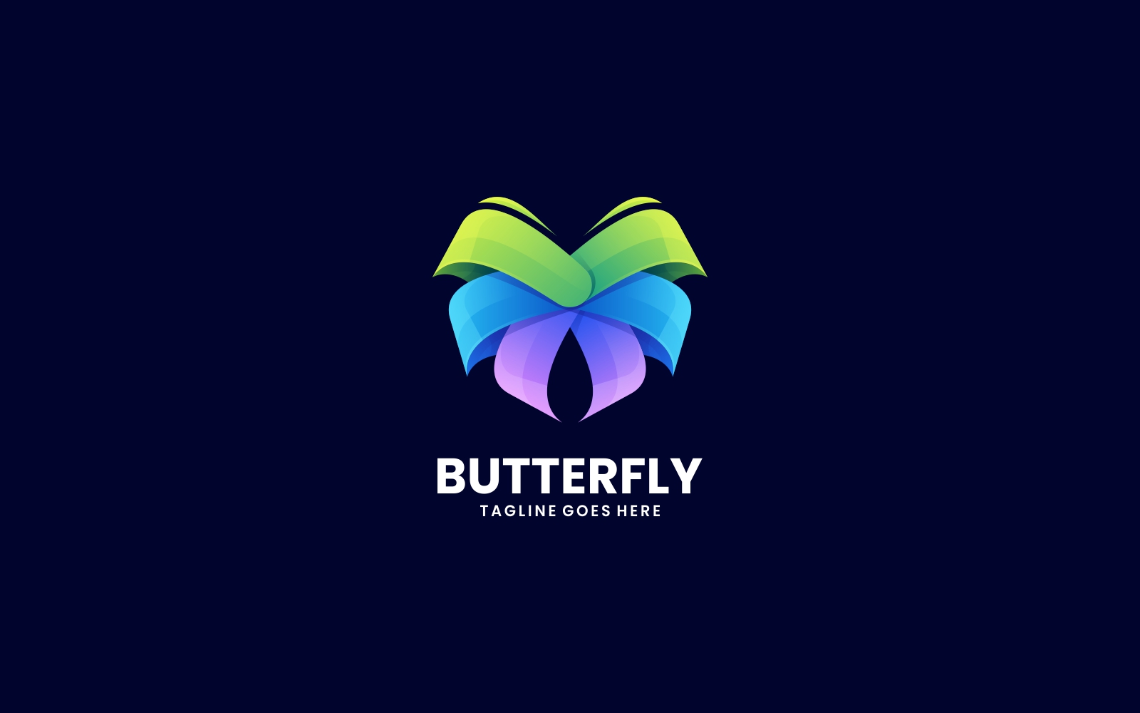 Vector Butterfly Gradient Colorful Logo Design
