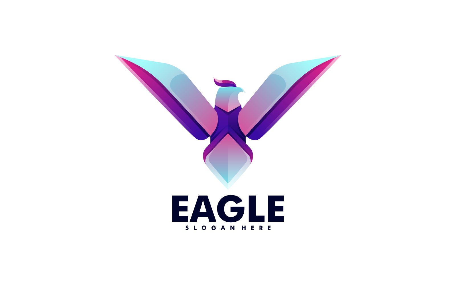 Vector Eagle Gradient Color Logo Template