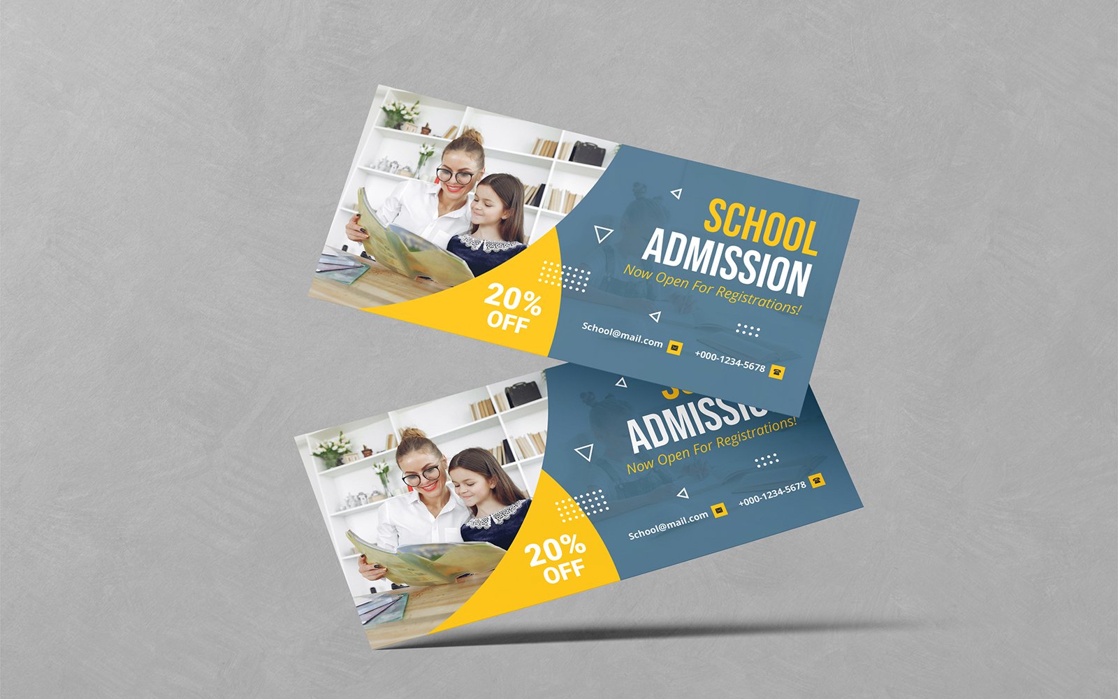 Modern School Admission DL Flyer Design PSD Templates