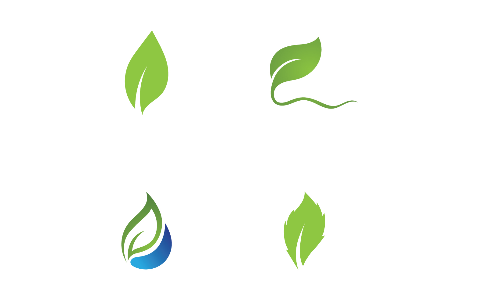 Ecology Green Leaf Nature Logo And Symbol V59