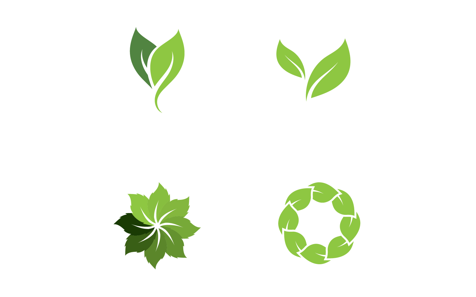 Ecology Green Leaf Nature Logo And Symbol V62