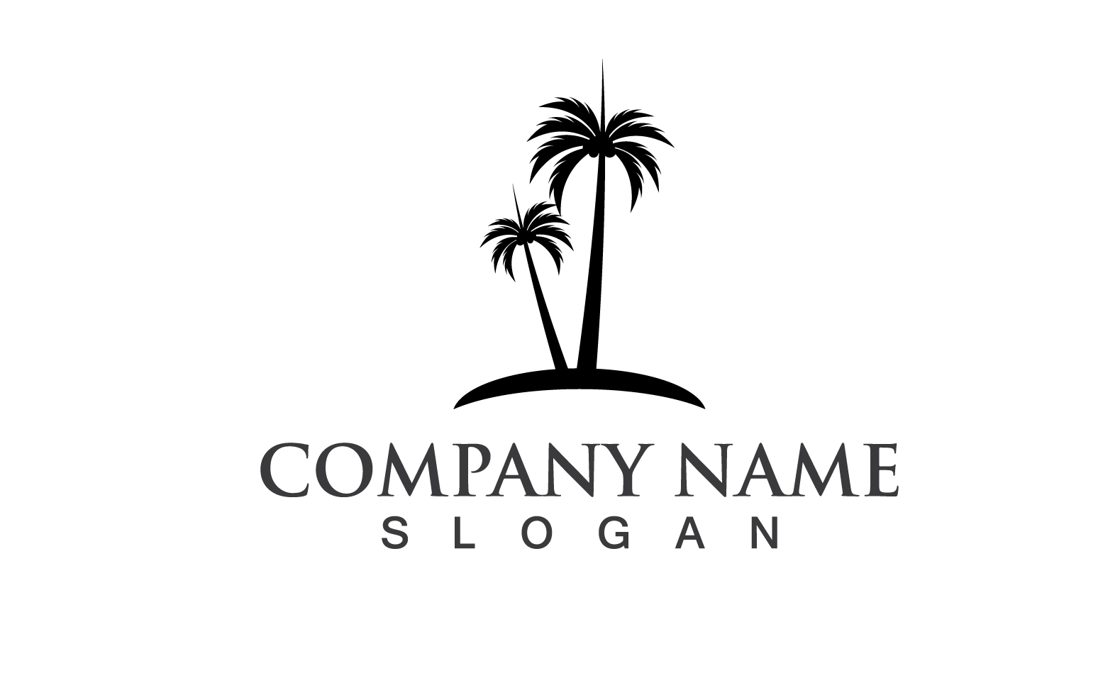 Coconut Palm Tree Logo And Symbol Vector V1