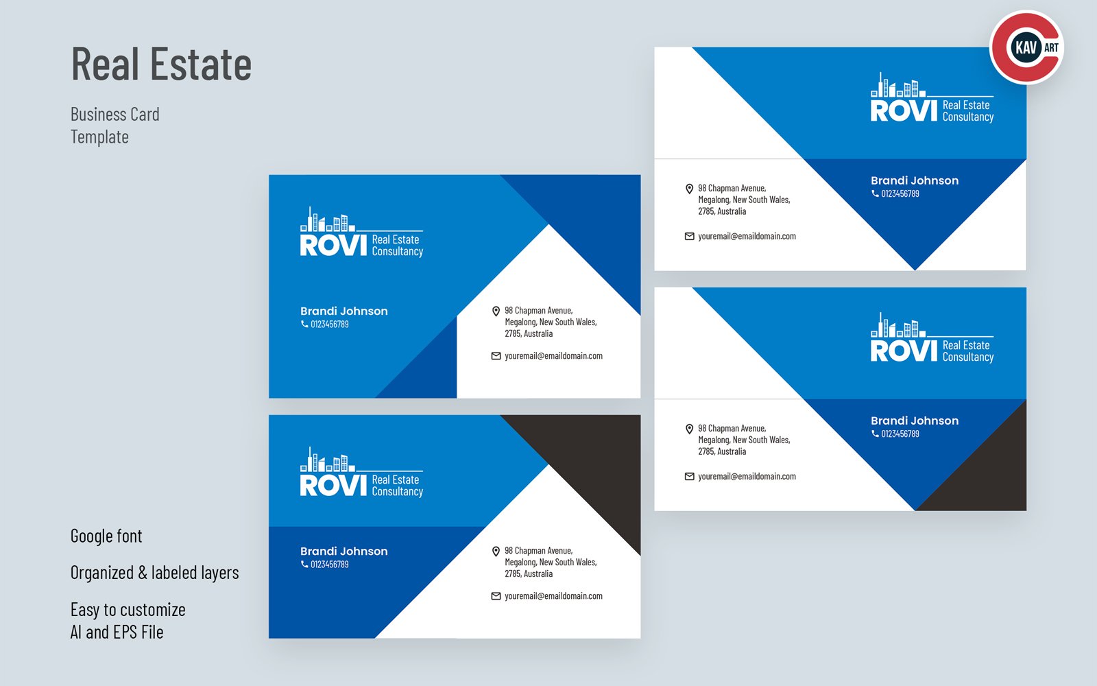 Real Estate Business Card Template - 00220
