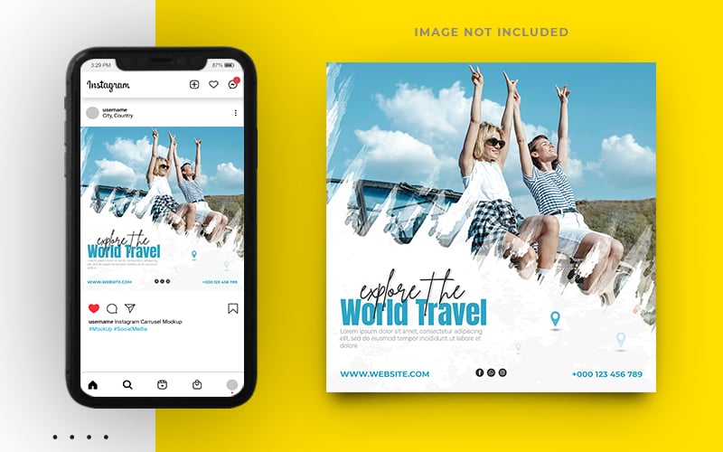 Social Media Travel Instagram Post Template Design