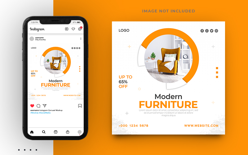 Furniture Sale Social Media Instagram Post Banner Template Design