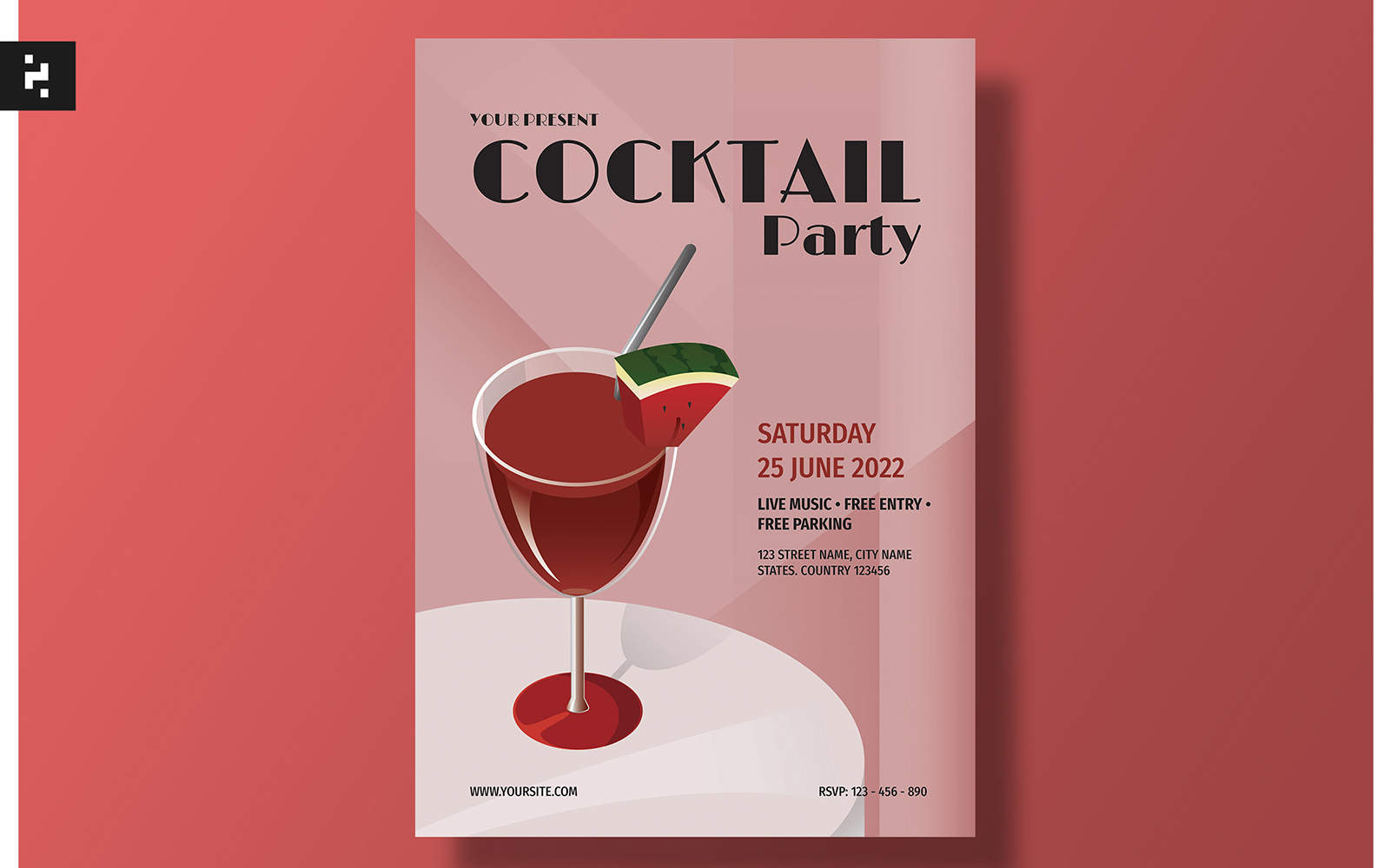 Cocktail Drink Party Flyer Template