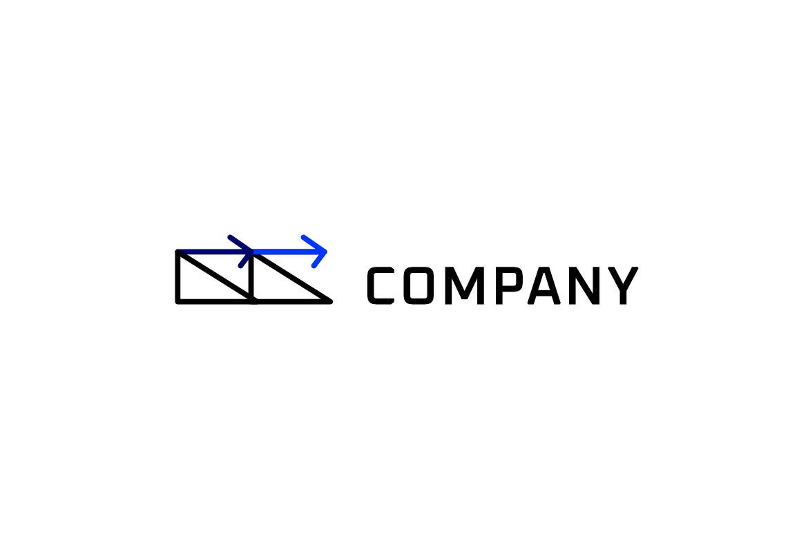 Letter M Arrow Flat Dynamic  Logo