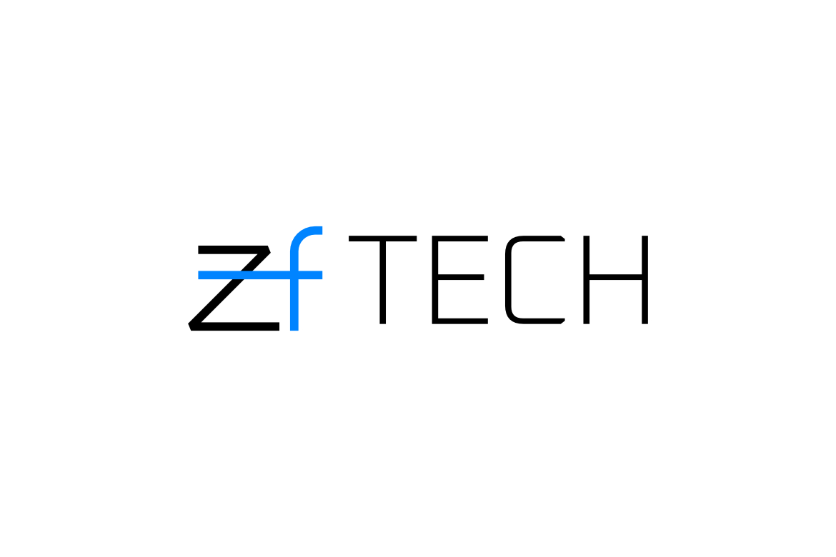 Monogram Letter ZF Modern Logo