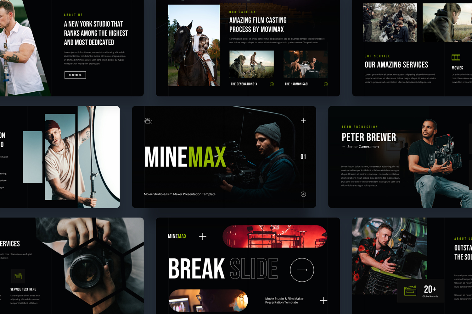 Minemax - Movie Studio and Film Maker PowerPoint Template