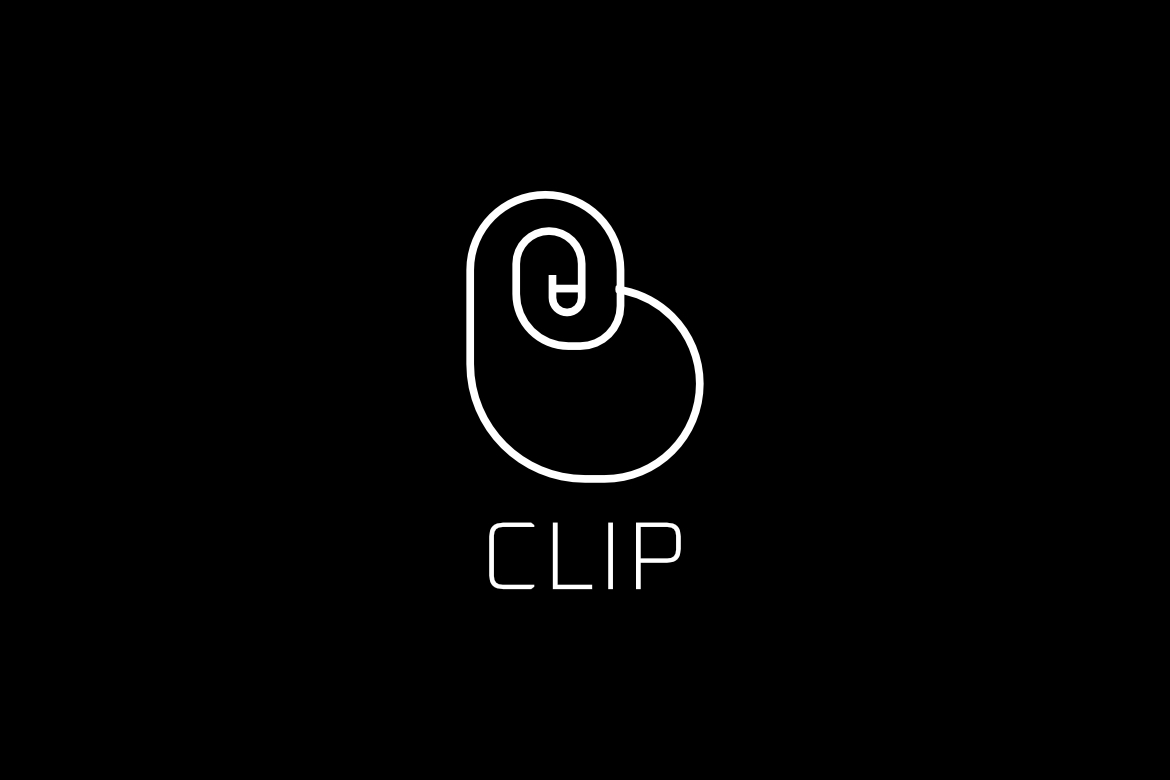 Letter B Clip Monogram Logo