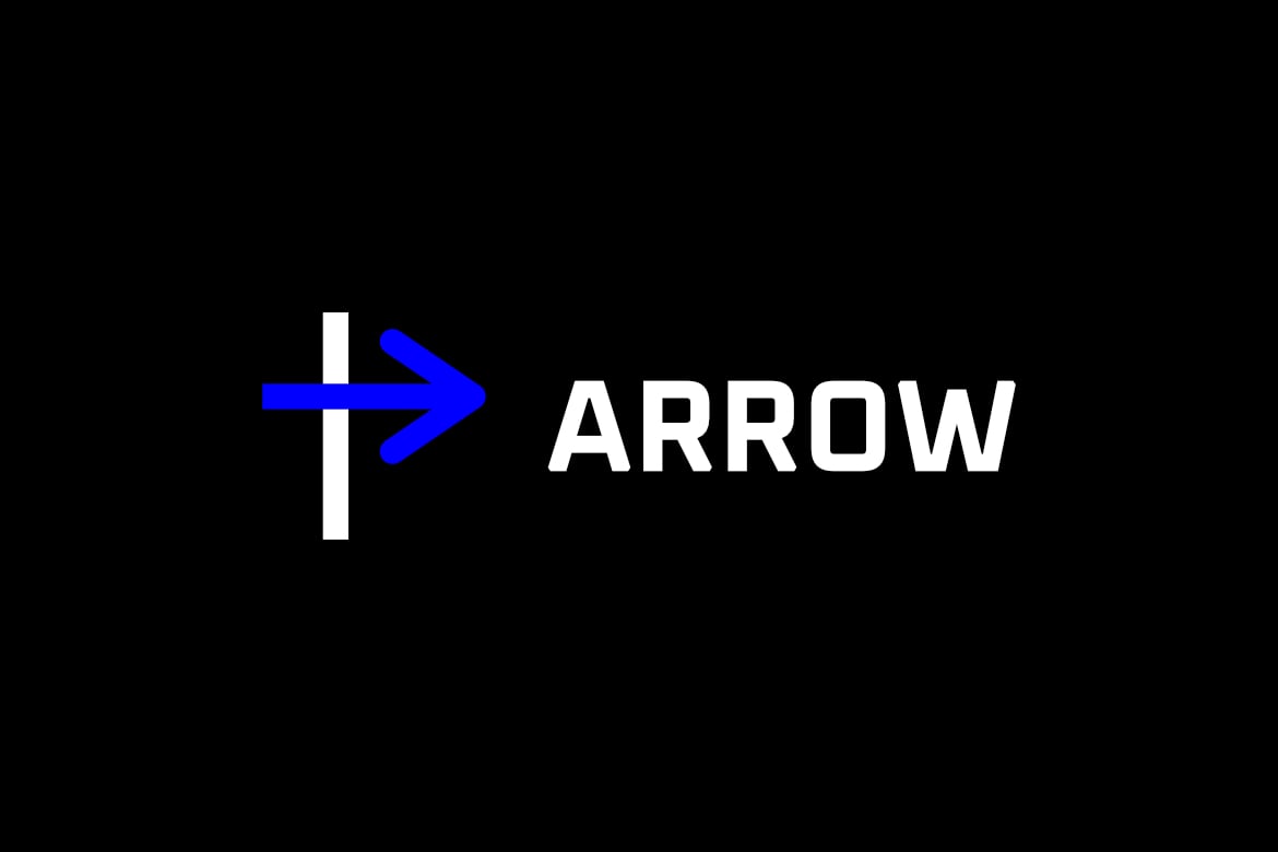 Letter T Arrow Dynamic Flat Logo