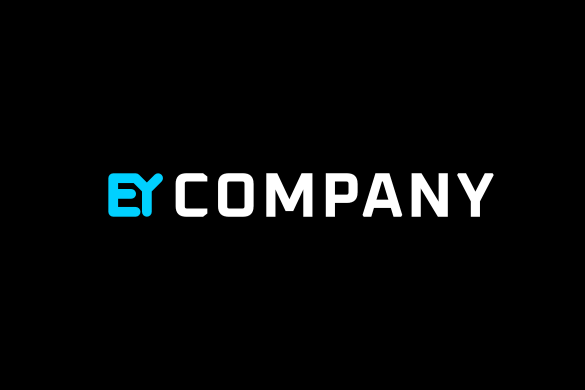 Monogram Letter EY Flat Logo