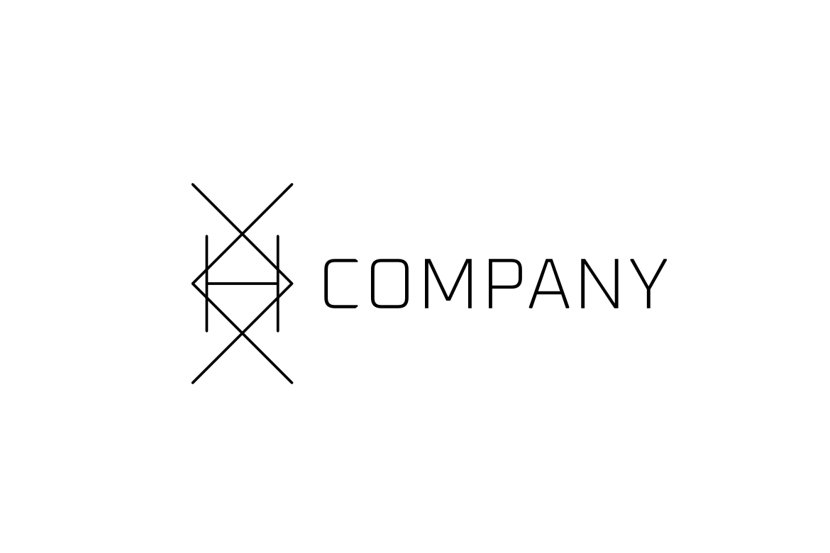 Monogram Letter XH Dynamic  Logo