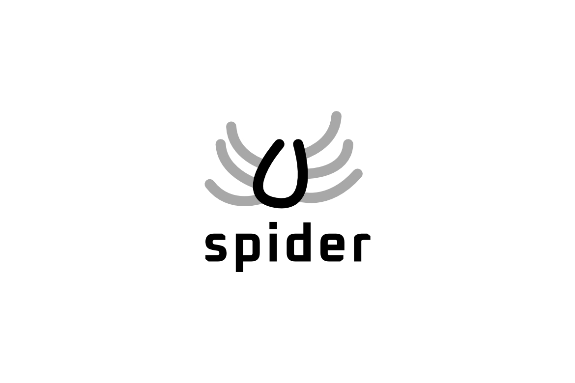 Letter C Spider Animal Logo